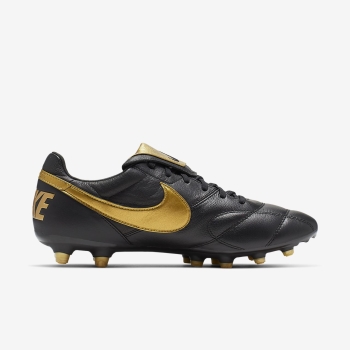 Nike Premier II FG - Fodboldstøvler - Sort/Metal Guld | DK-93643